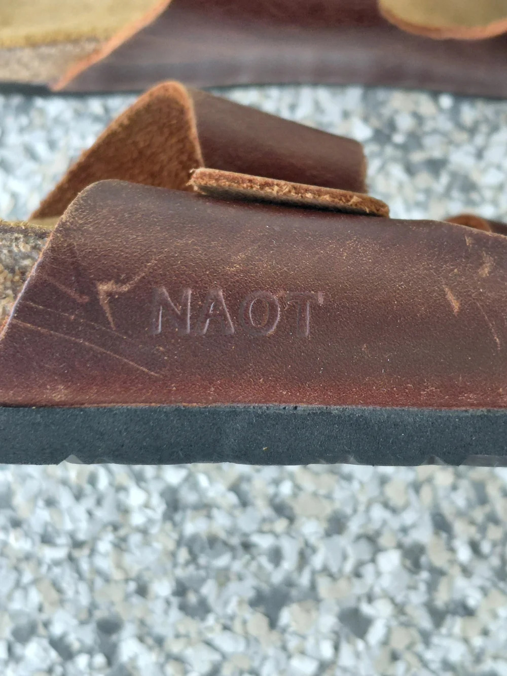 NAOT Santa Barbara Leather Slides Brown Cork Sandals Women’s 9 / EU 40 - Picture 5 of 9
